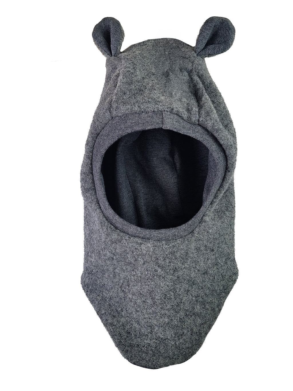 Schlupfmütze aus Merino Wollfleece grau