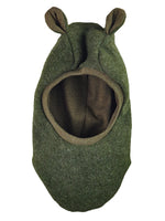 Schlupfmütze aus Merino Wollfleece moosgrün