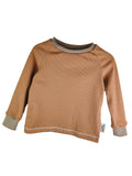 Langarmshirt Feinripp Nuss 86/92