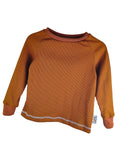 Langarmshirt Feinripp Zimt 86/92