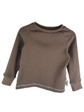 Langarmshirt Feinripp taupe