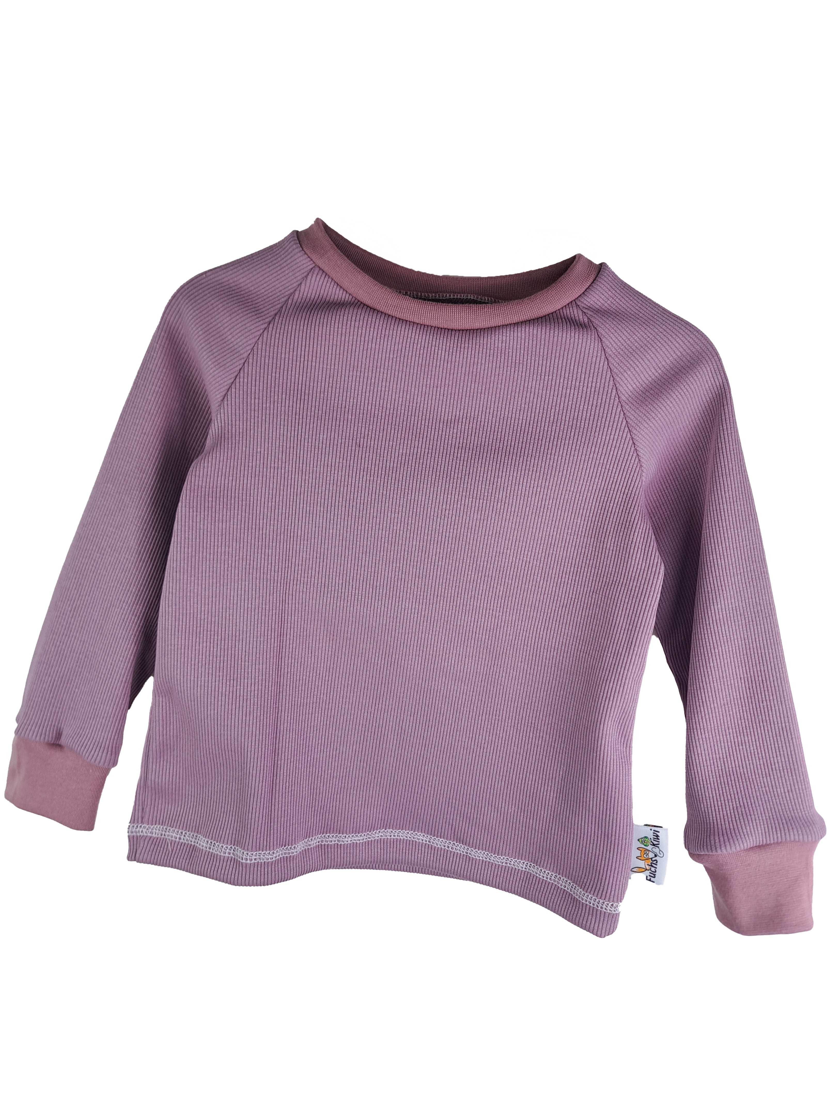 Langarmshirt Feinripp mauve
