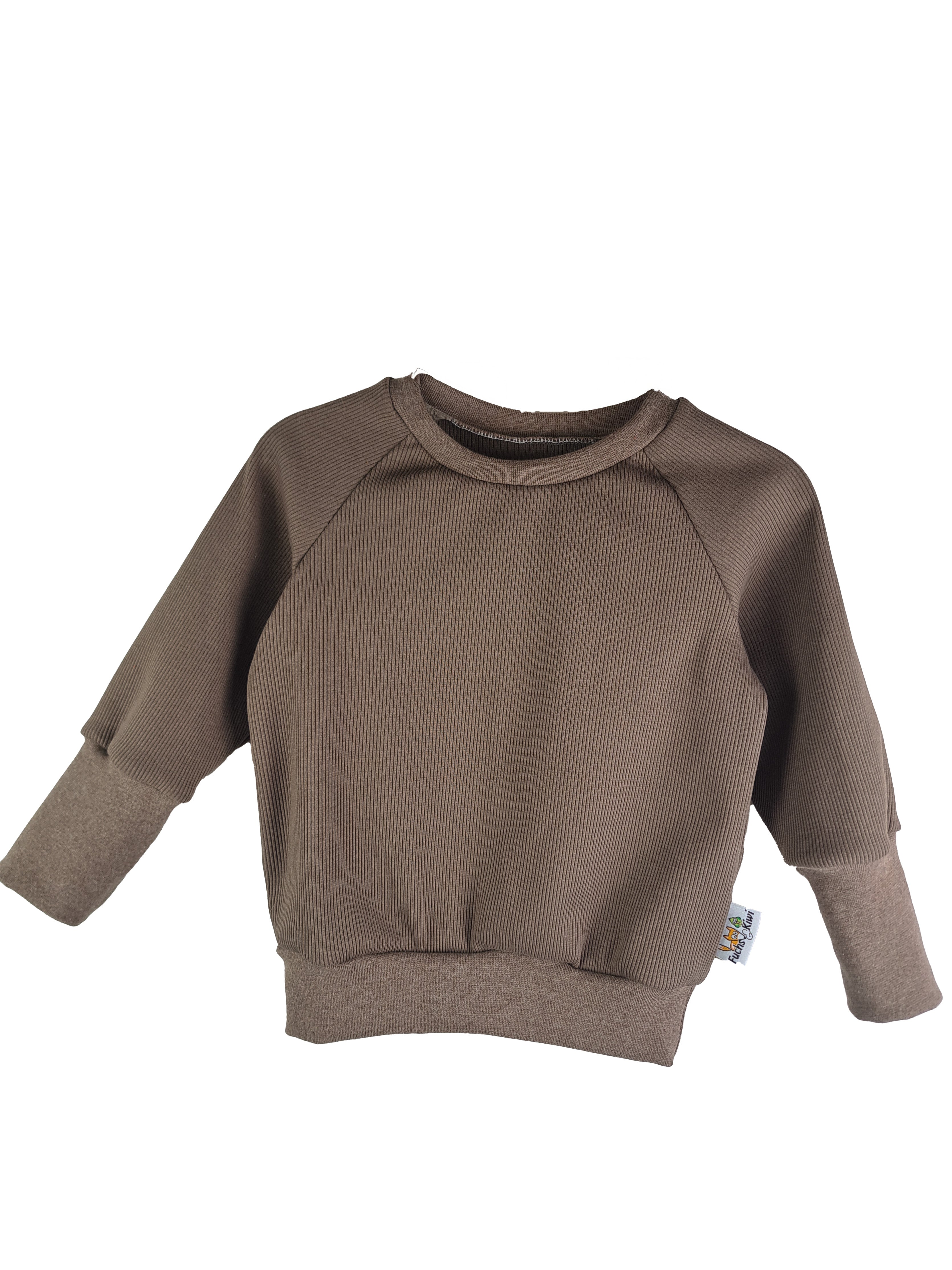 Pullover Feinripp taupe