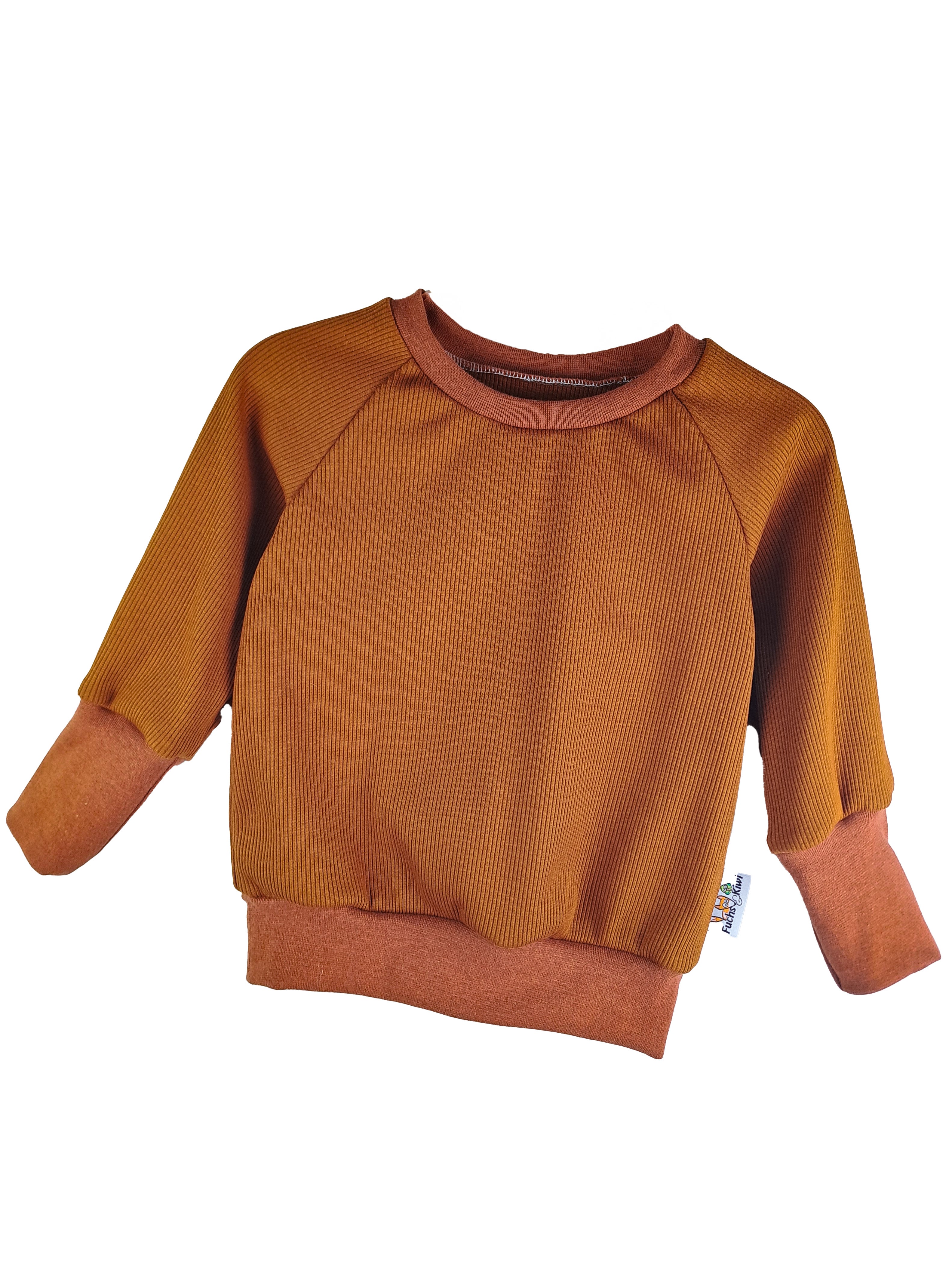 Pullover Feinripp Zimt 86/92