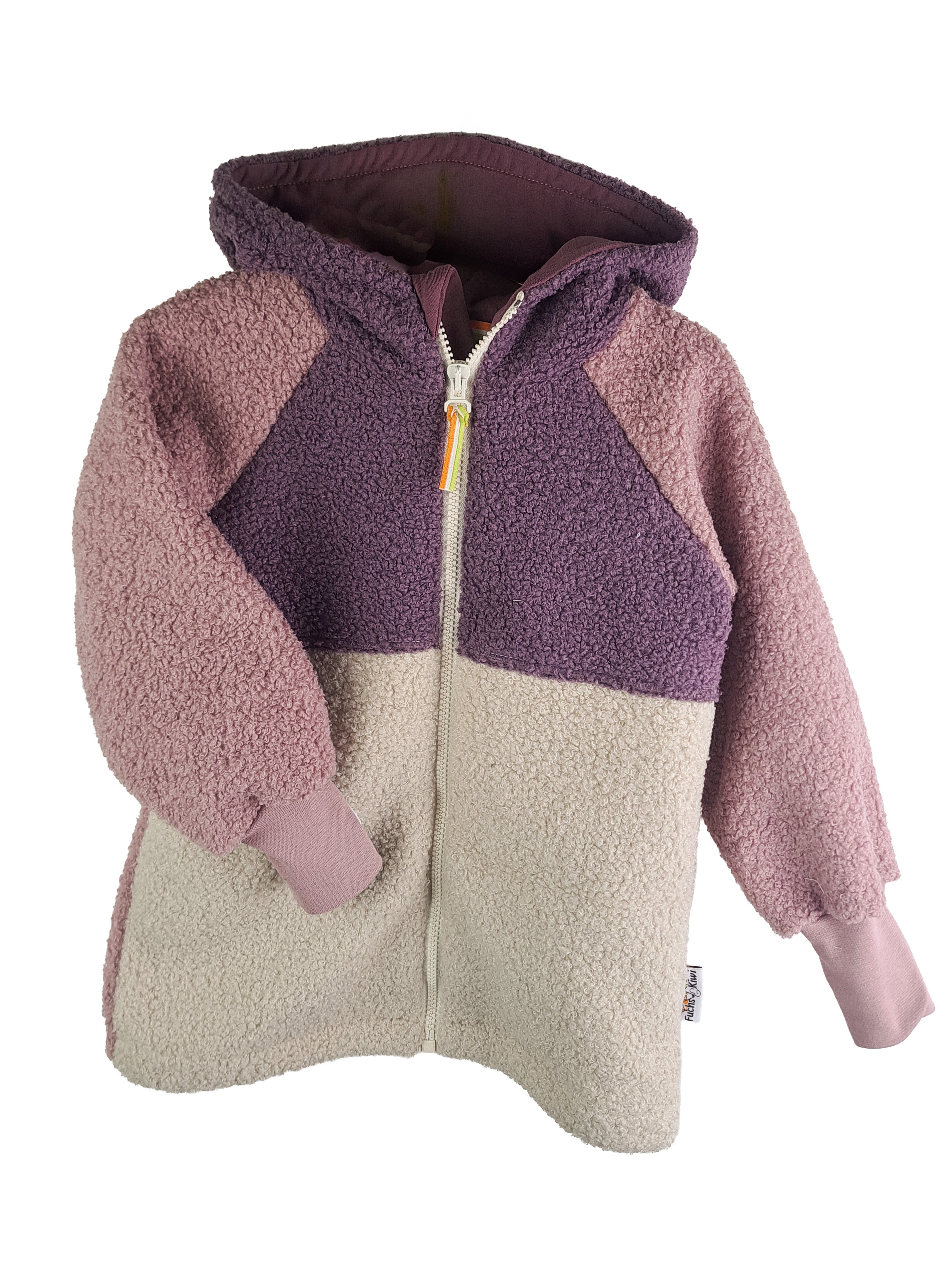 Jacke aus Fleece Colorblock-Farbkombi 2