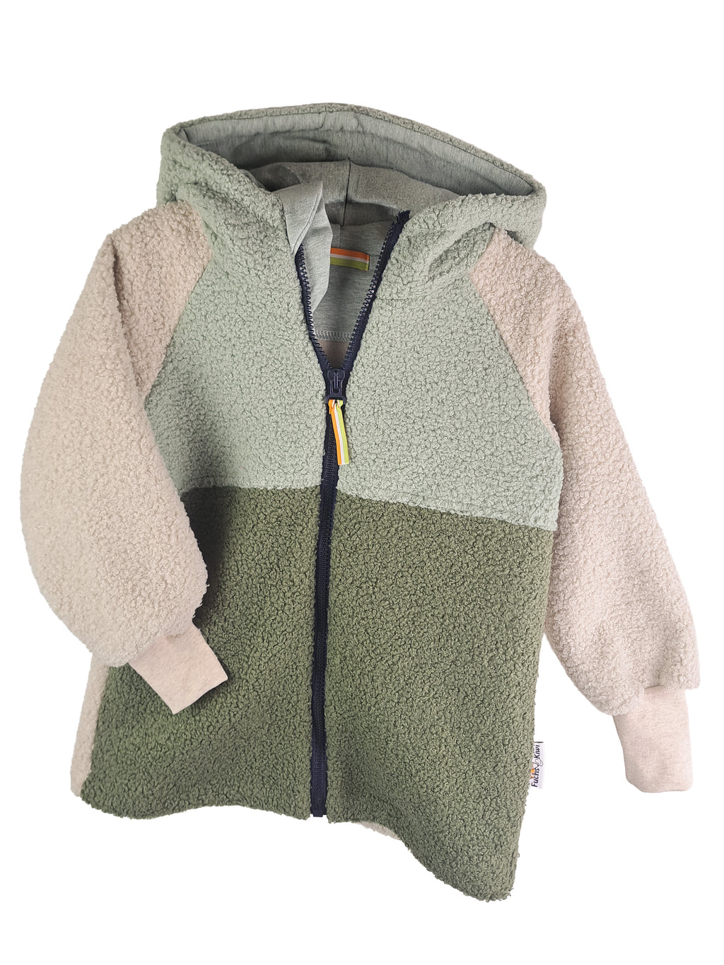 Jacke aus Fleece Colorblock-Farbkombi 5