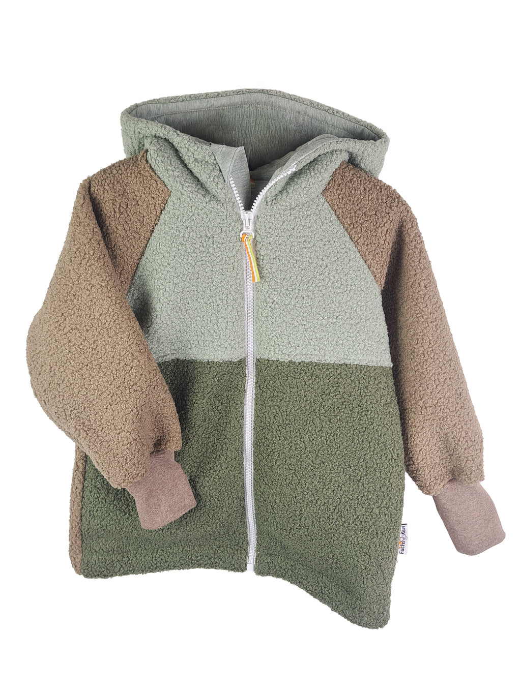 Jacke aus Fleece Colorblock-Farbkombi 1