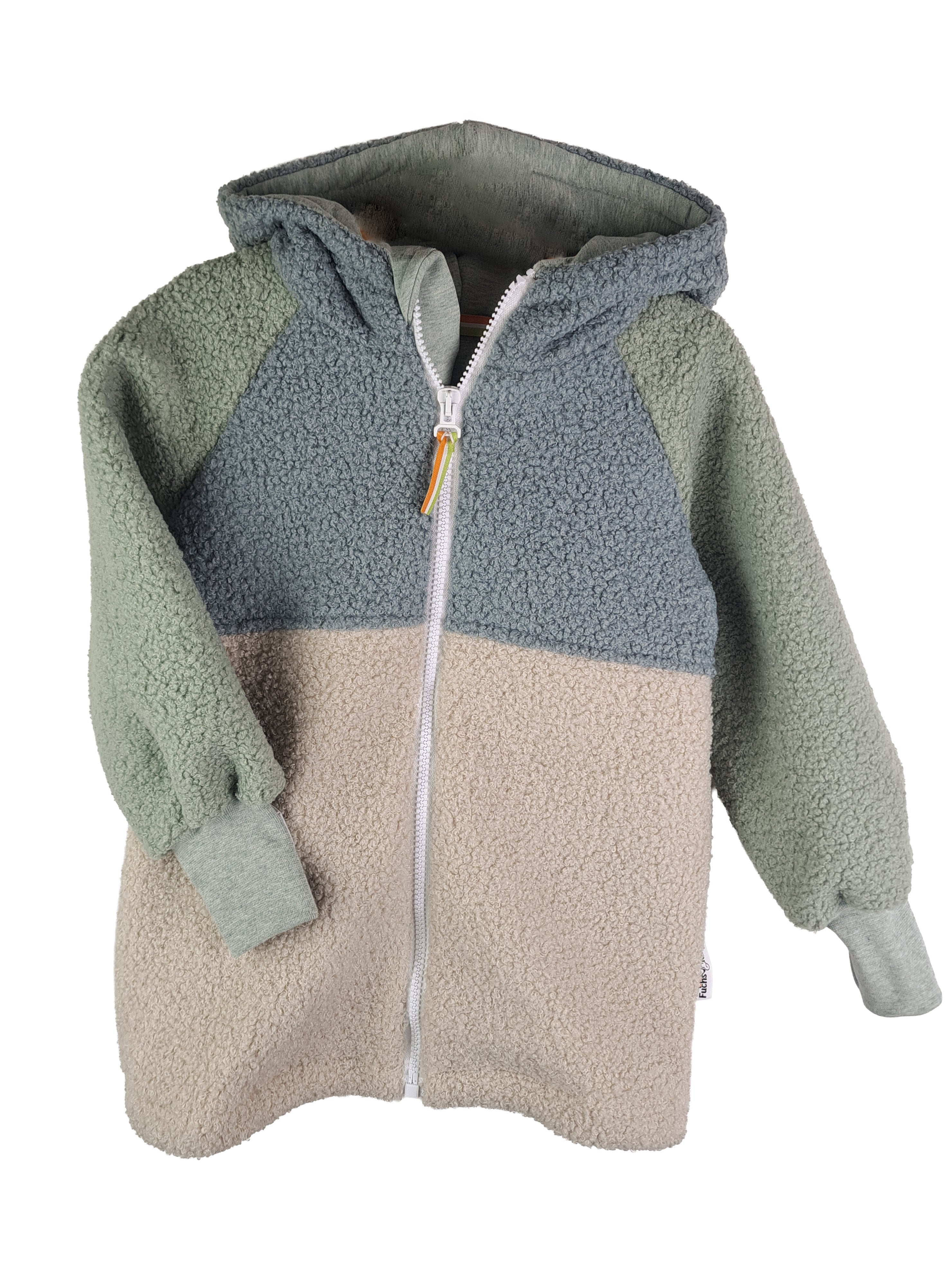 Jacke aus Fleece Colorblock-Farbkombi 4