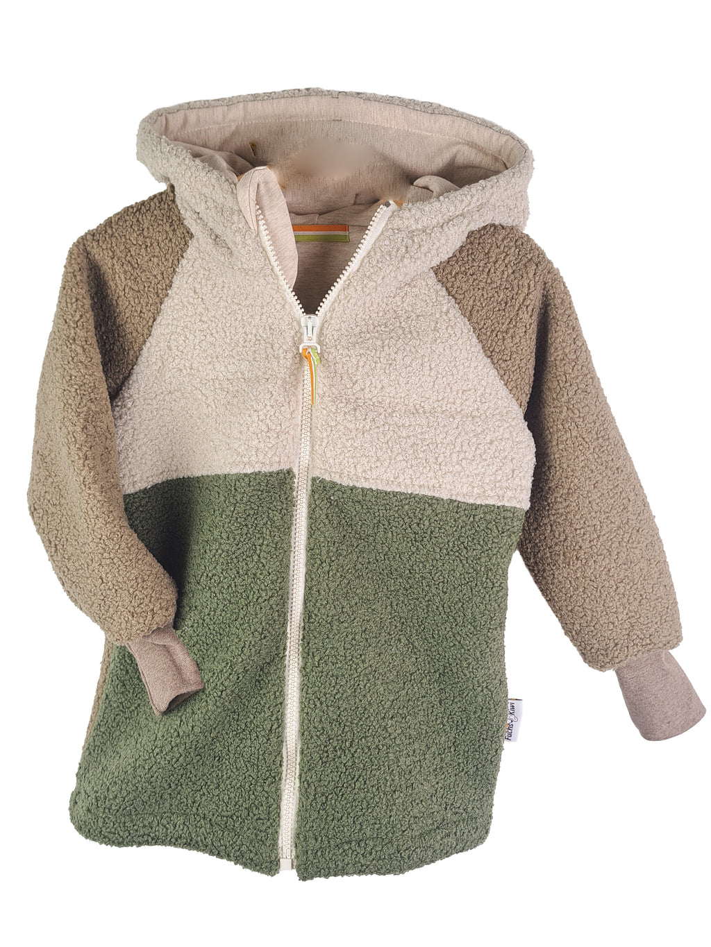 Jacke aus Fleece Colorblock-Farbkombi 3