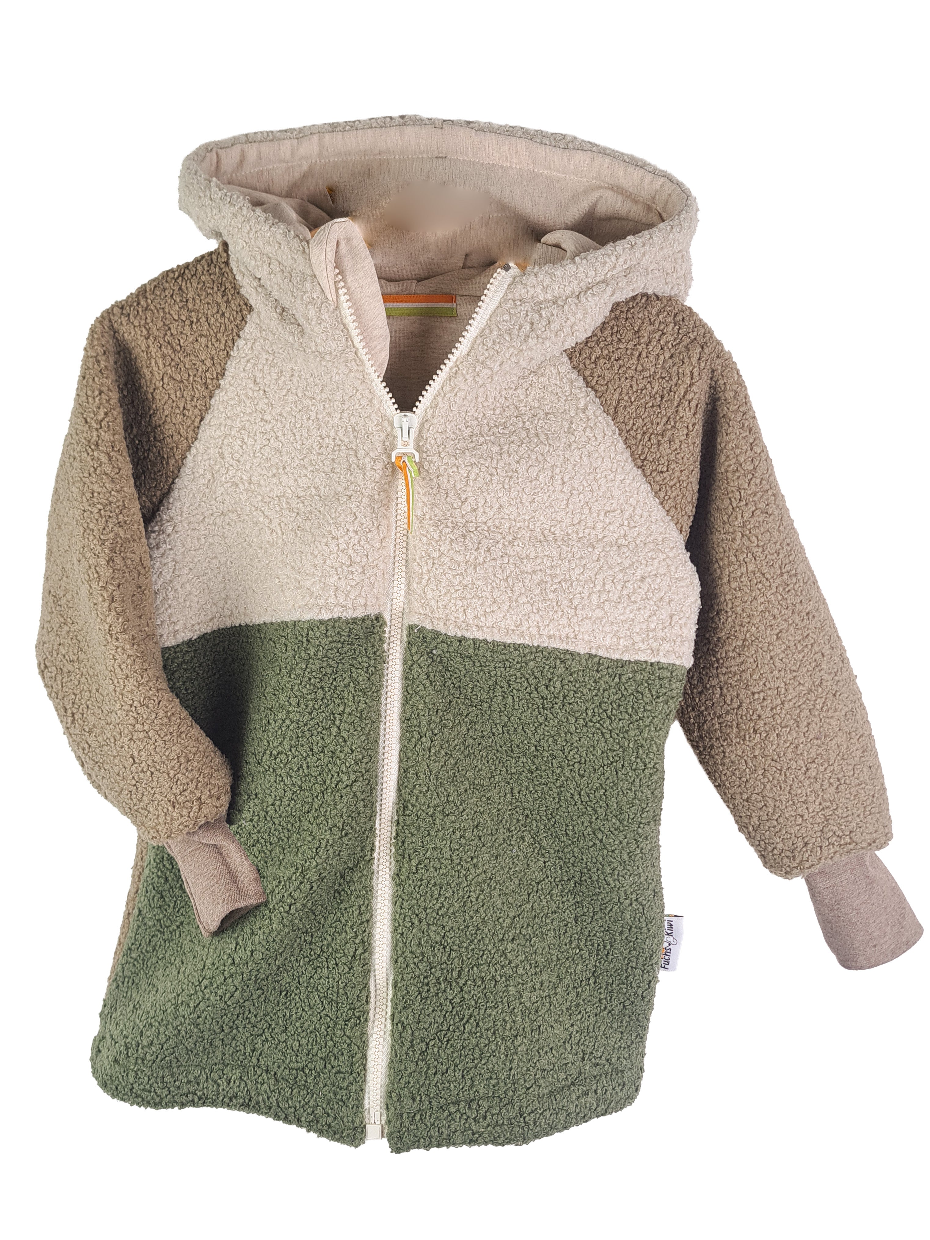 Jacke aus Fleece Colorblock-Farbkombi 3