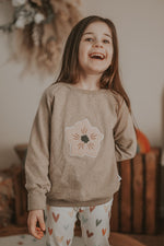 Pullover Blumentraum-Patch sand