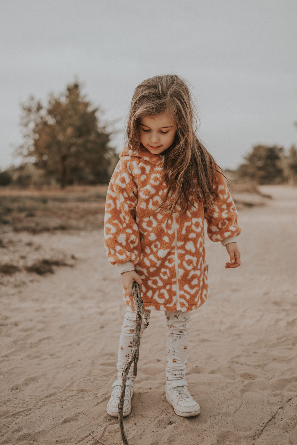 Jacke aus Fleece Leo apricot