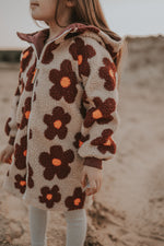 Fleece jacket with floral print