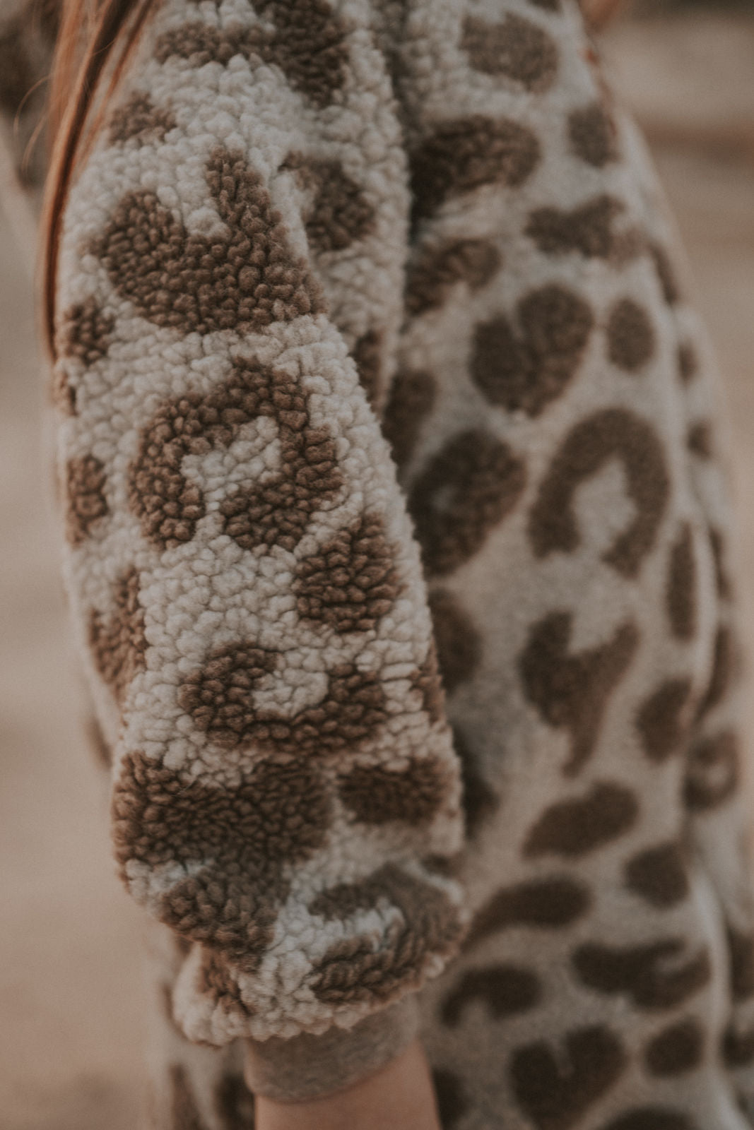 Jacke aus Fleece Leo sand