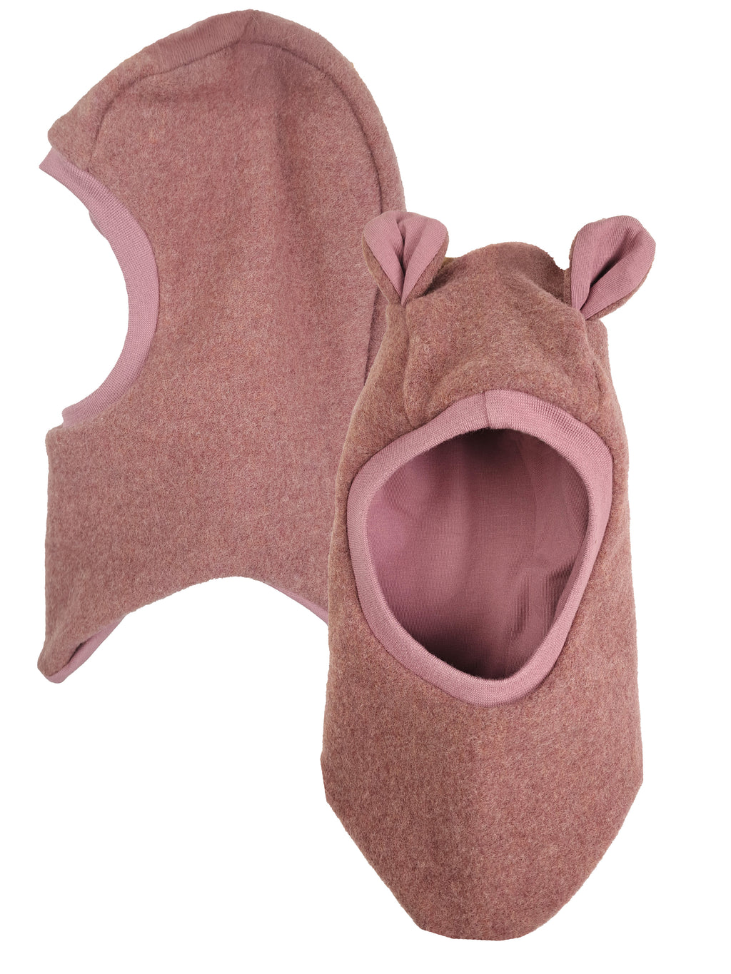 Balaclava in Old Rose Merino Wool Fleece