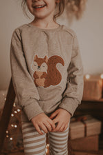 Pullover Eichhörnchen-Patch sand