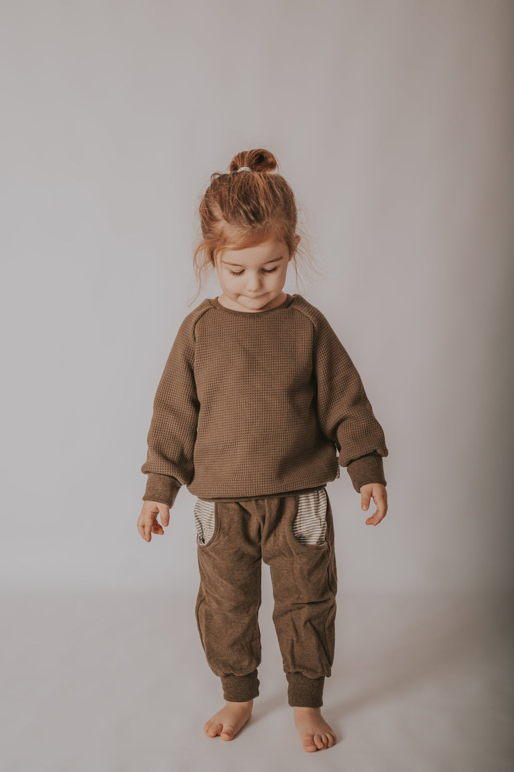 Pullover Streifen beige