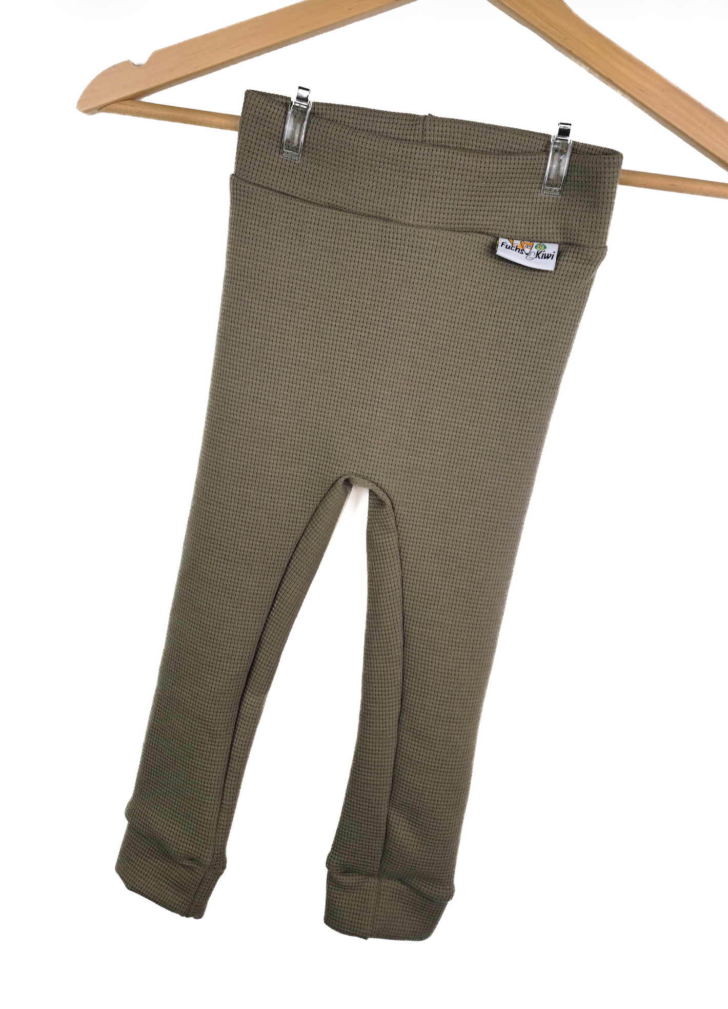 Leggings Waffeljersey khaki 110/116