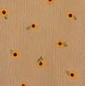 Musselin Sonnenblumen sand