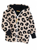 Jacke aus Fleece Leo black