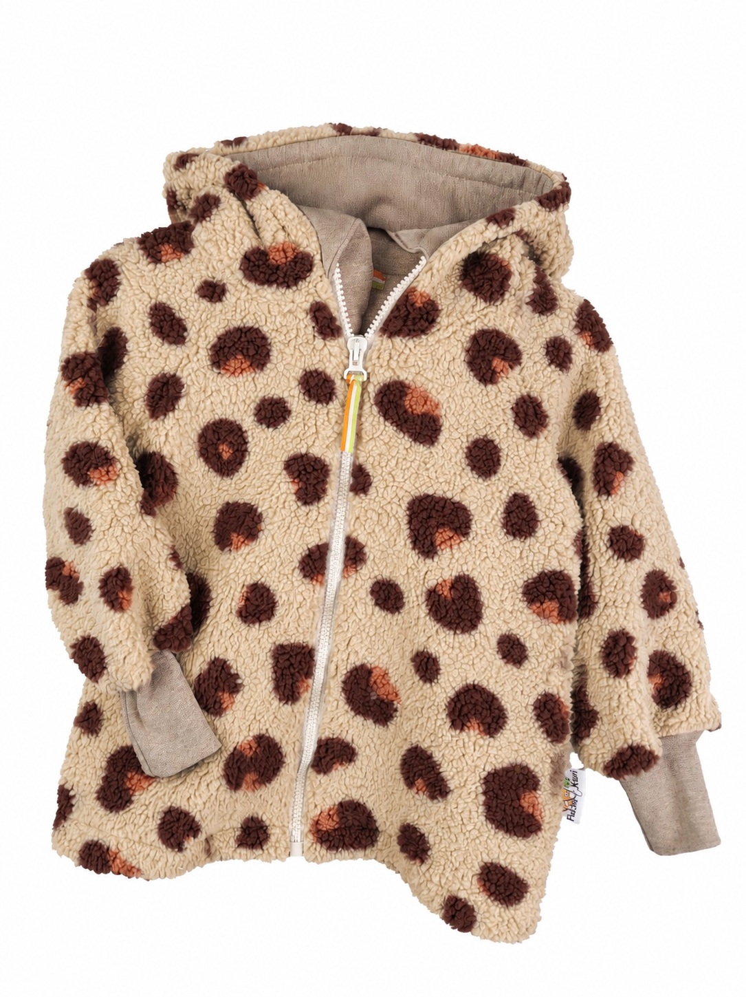 Jacke aus Fleece Leo beige