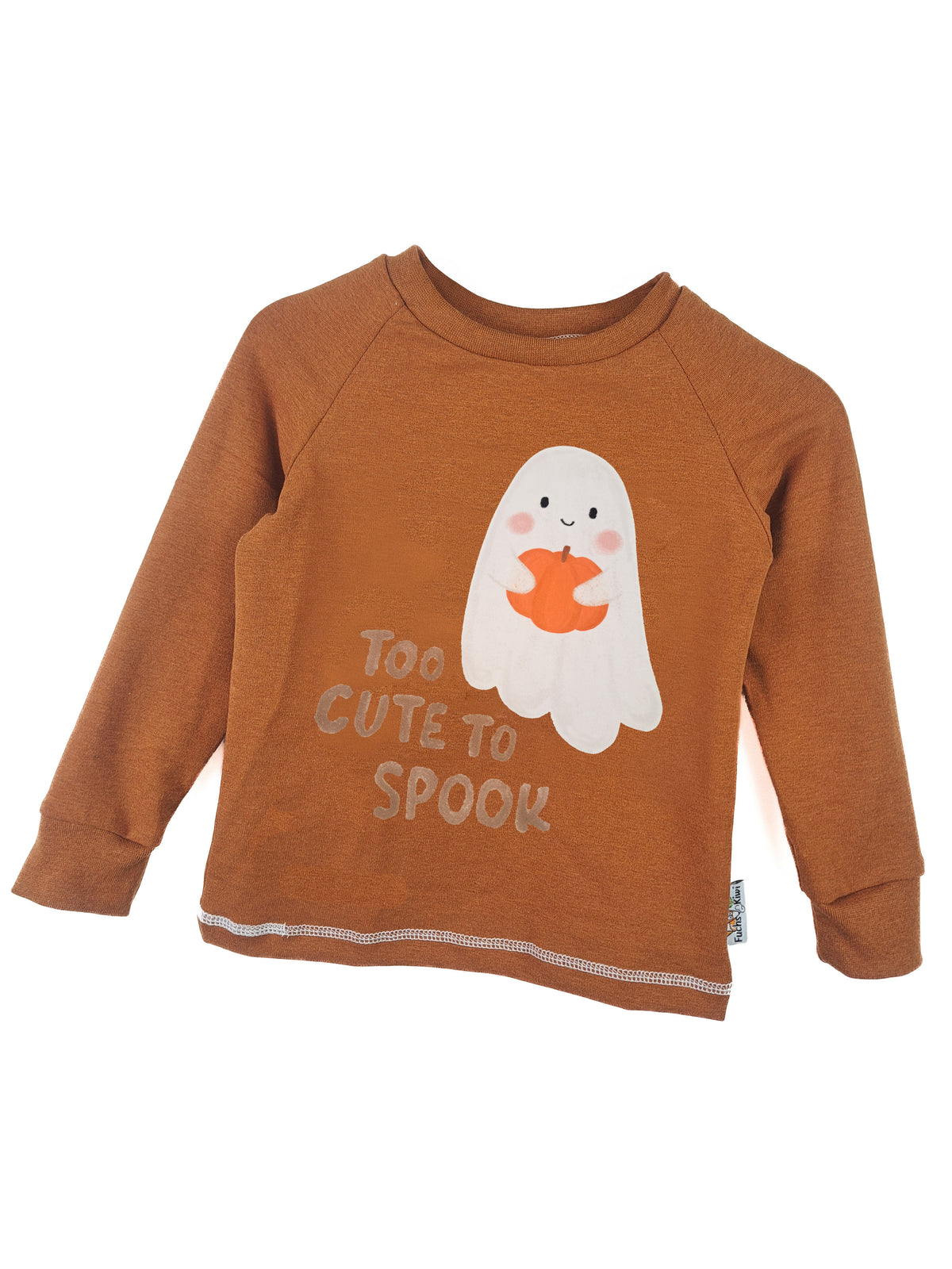 Langarmshirt Too cute to spook- Patch rost