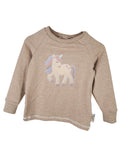 Langarmshirt Einhorntraum-Patch sand
