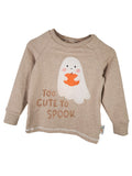 Langarmshirt Too cute to spook- Patch sand