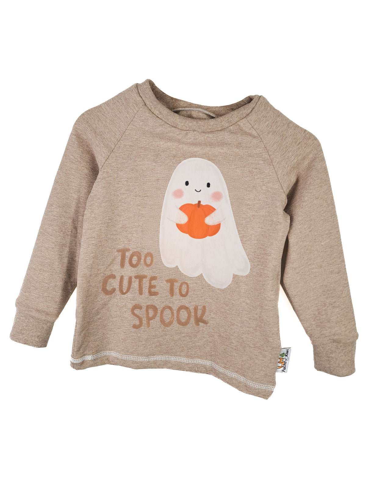 Langarmshirt Too cute to spook- Patch sand