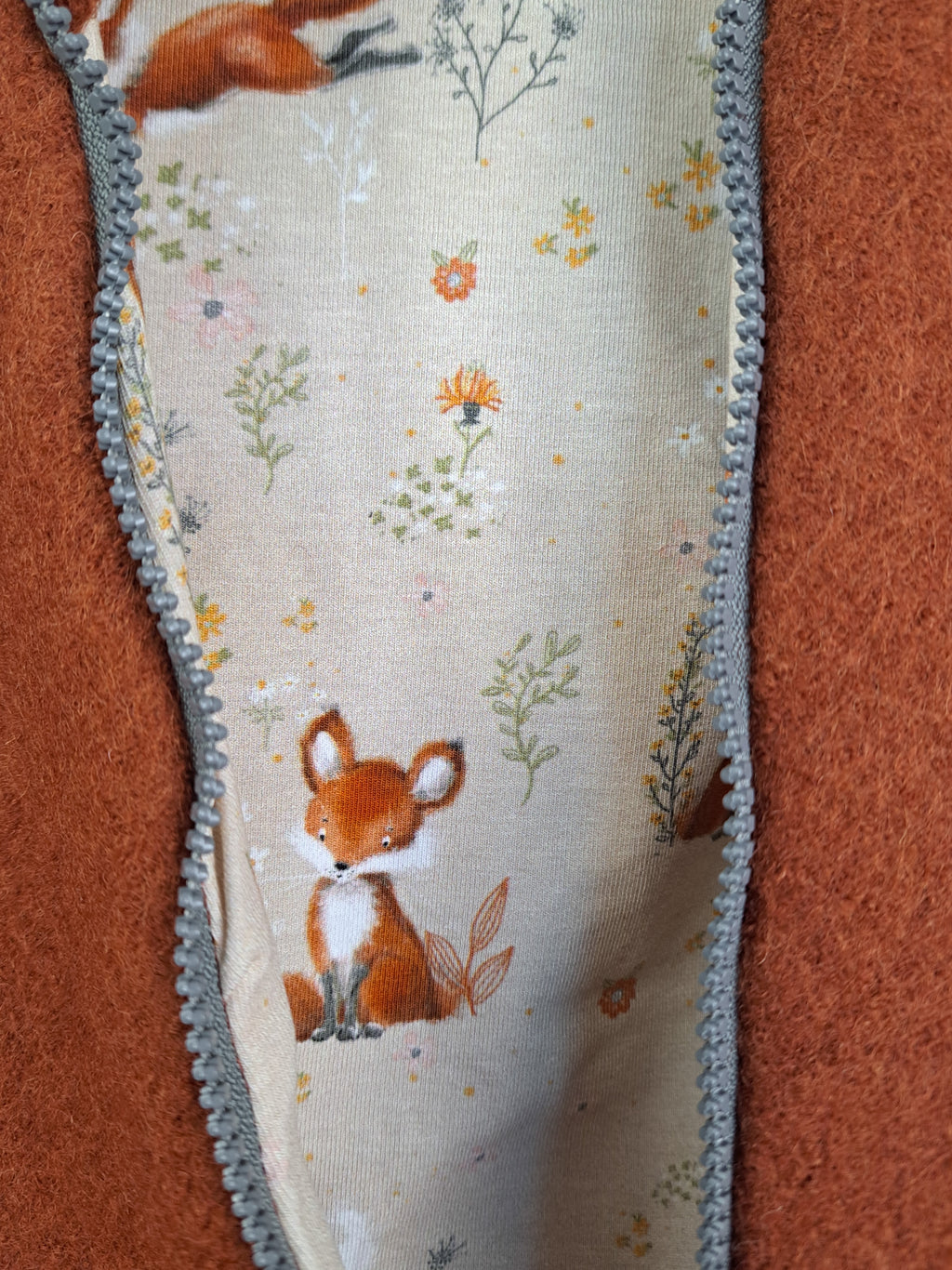 Walkoverall rost mit Fuchsi creme 50/56