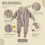 Walkoverall sand meliert mit Streifen beige