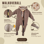 Brown mottled jumpsuit with Little House on the Prairie