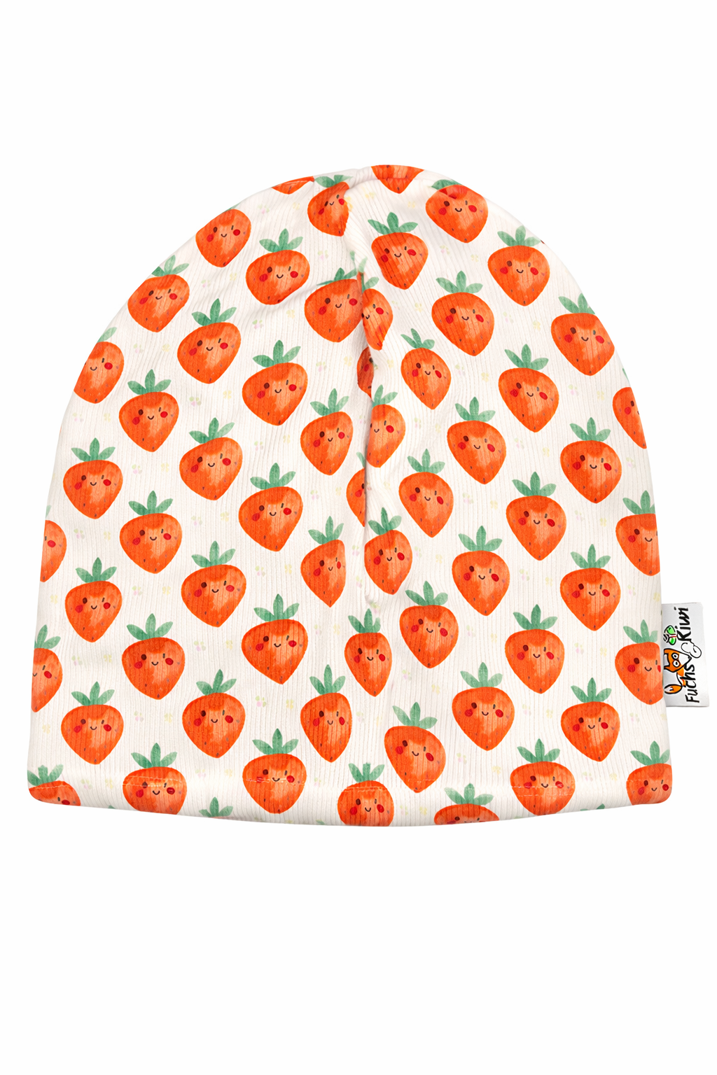 Beanie Feinripp Erdbeere