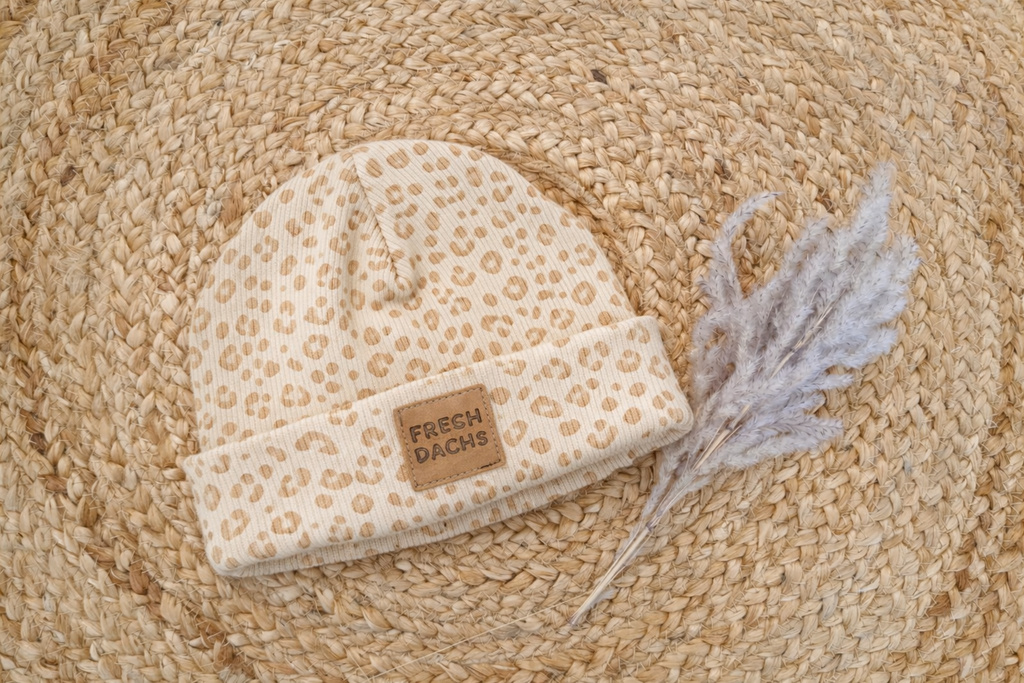 Hipster Beanie Feinripp Leo creme