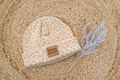 Hipster Beanie Feinripp Leo creme
