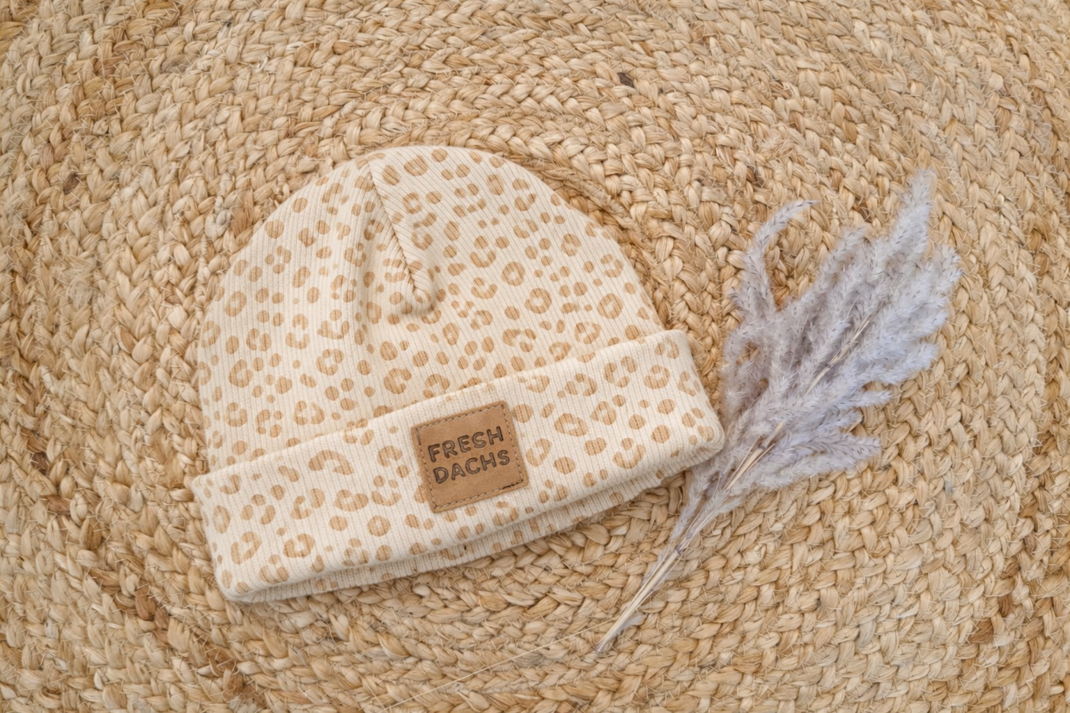 Hipster Beanie Feinripp Leo creme