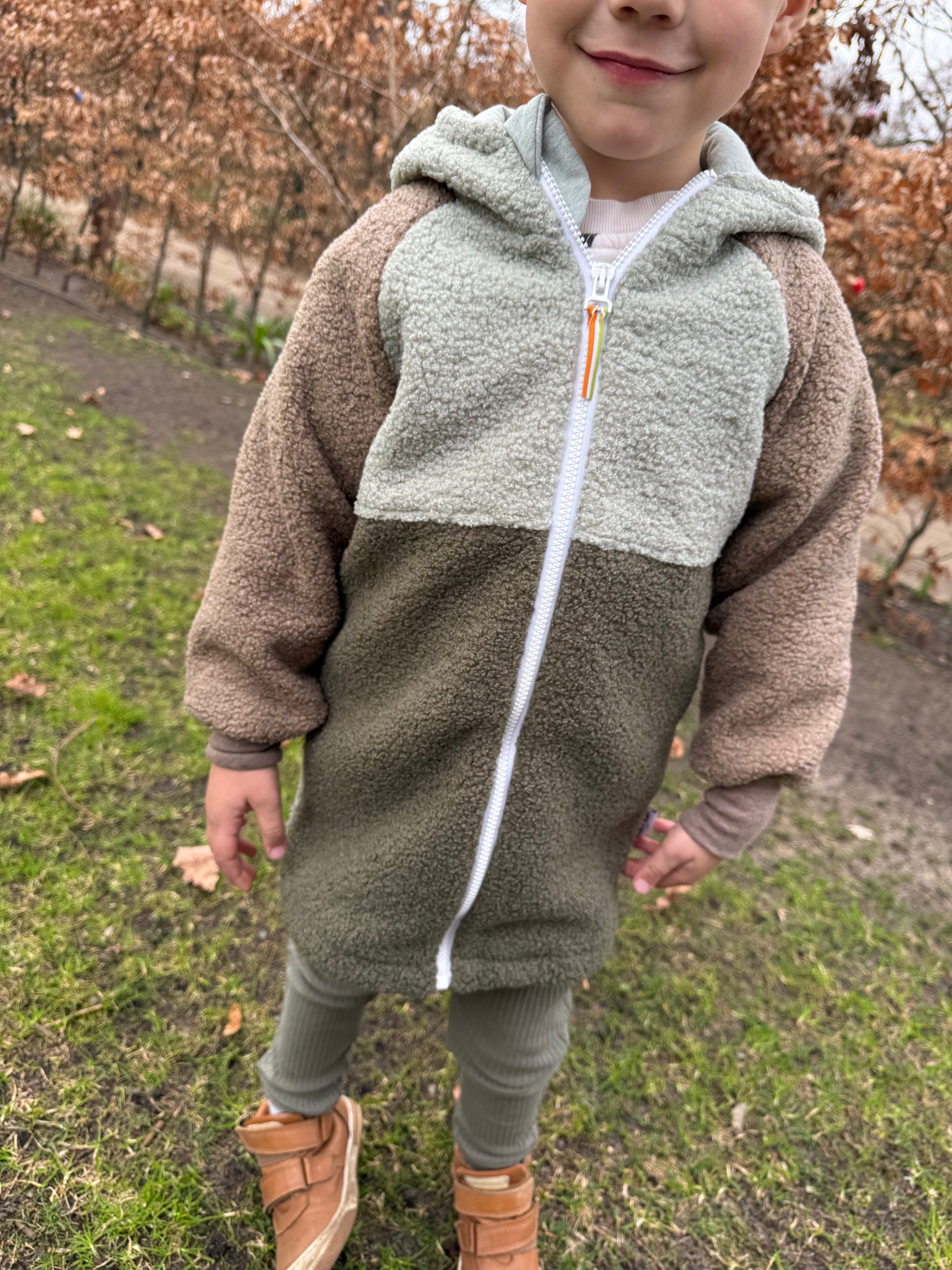Jacke aus Fleece Colorblock-Farbkombi 5