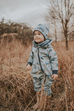 Softshelljacke Traktoren blau