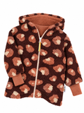 Jacke aus Fleece Leo weinrot