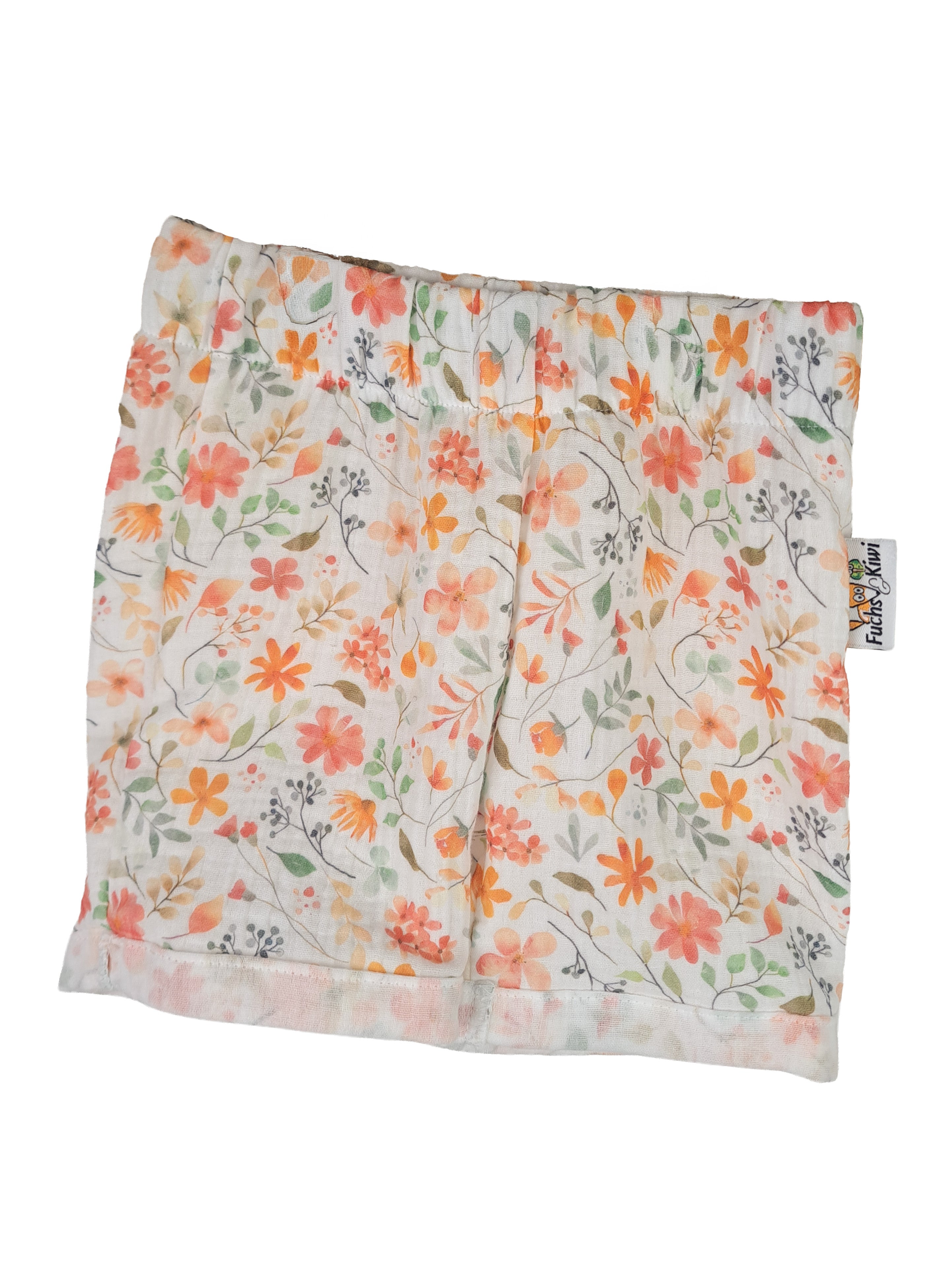 Kurze Shorts Musselin Blumenwiese