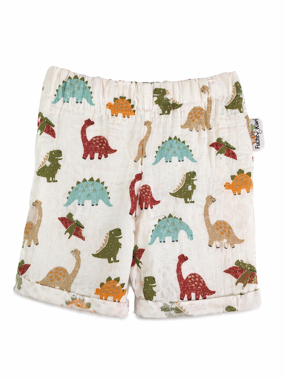 Kurze Shorts Musselin Dinos bunt