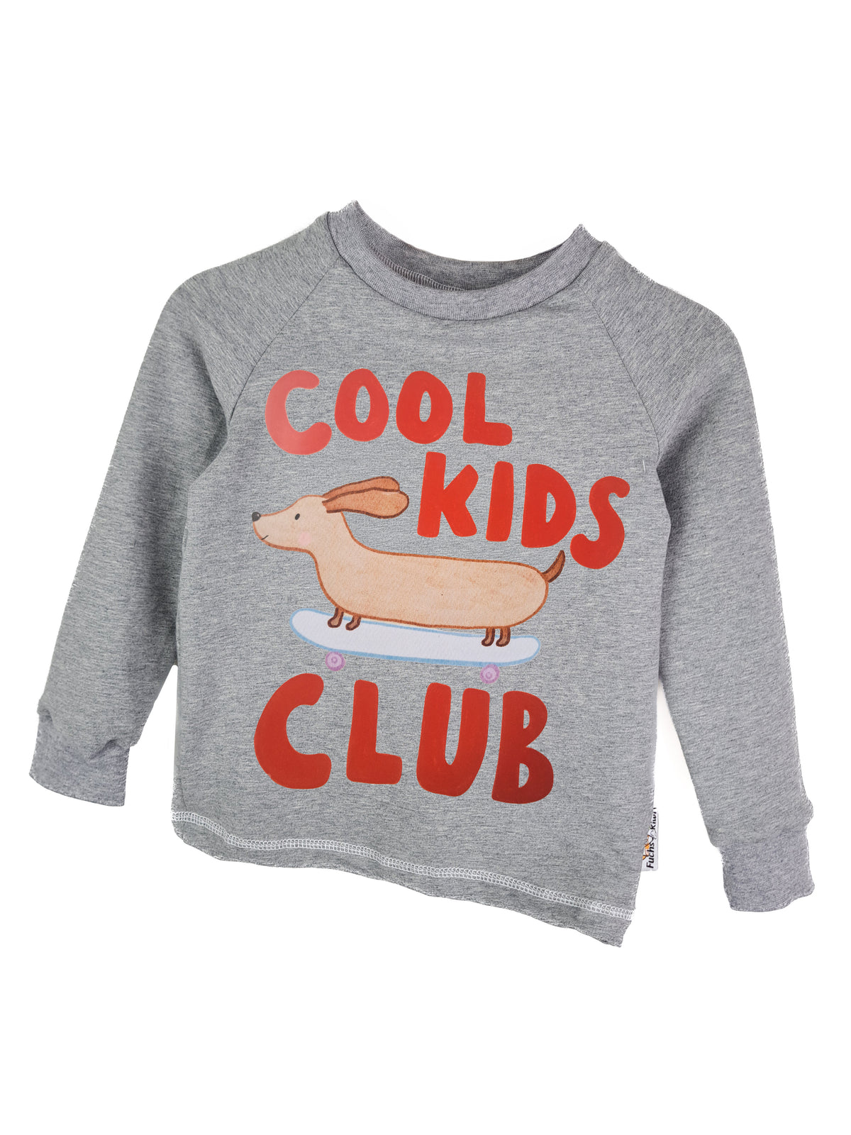 Langarmshirt Cool Kids Club- Patch grau