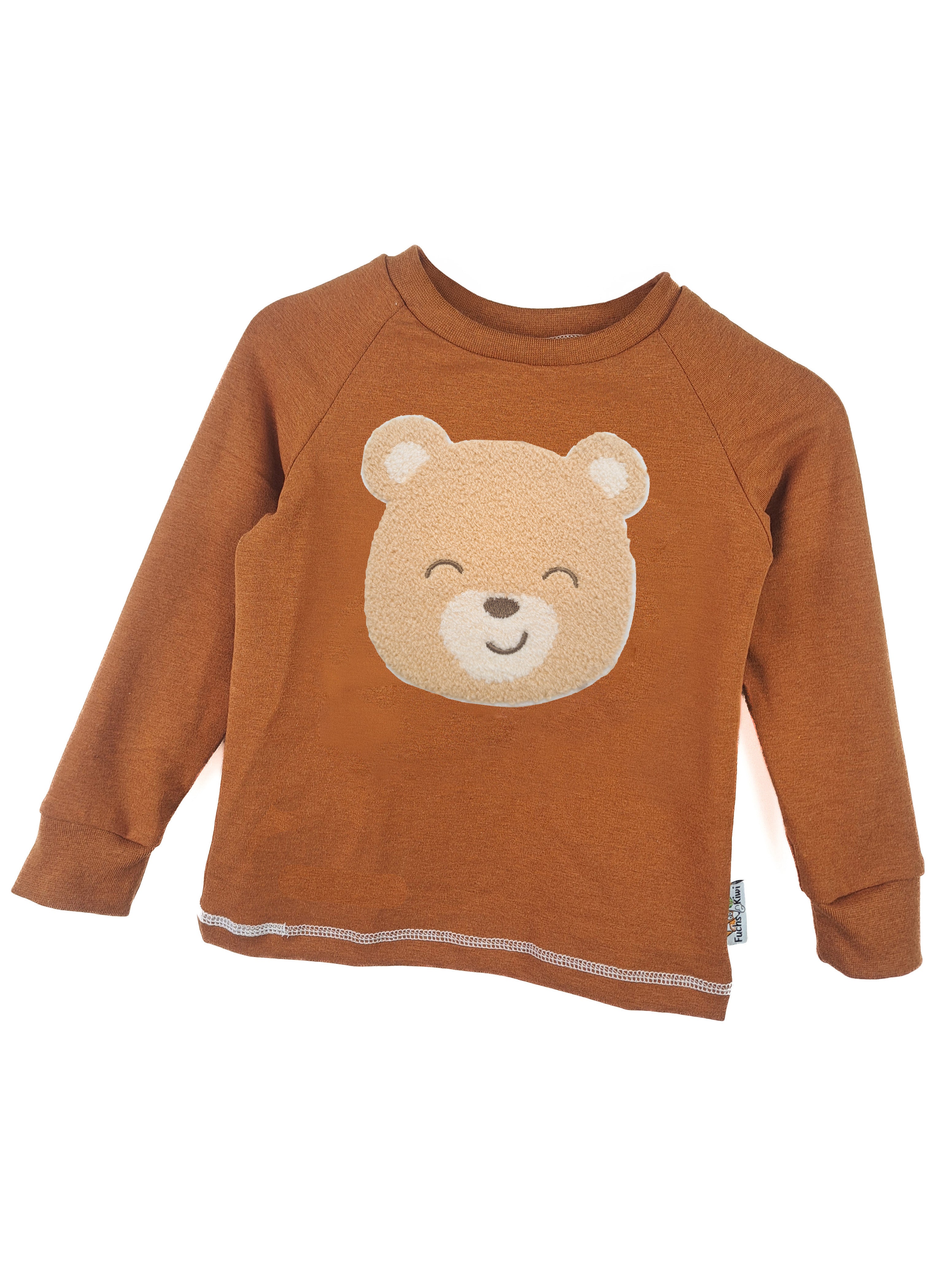 Langarmshirt Teddy-Patch rost