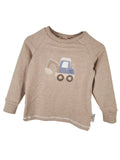 Langarmshirt Bagger blau-Patch sand