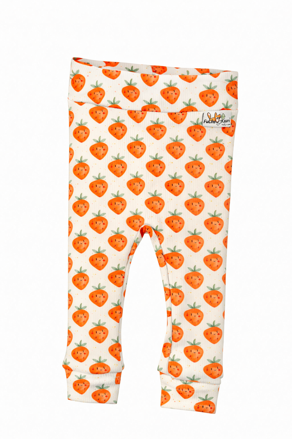 Leggings Feinripp Erdbeere