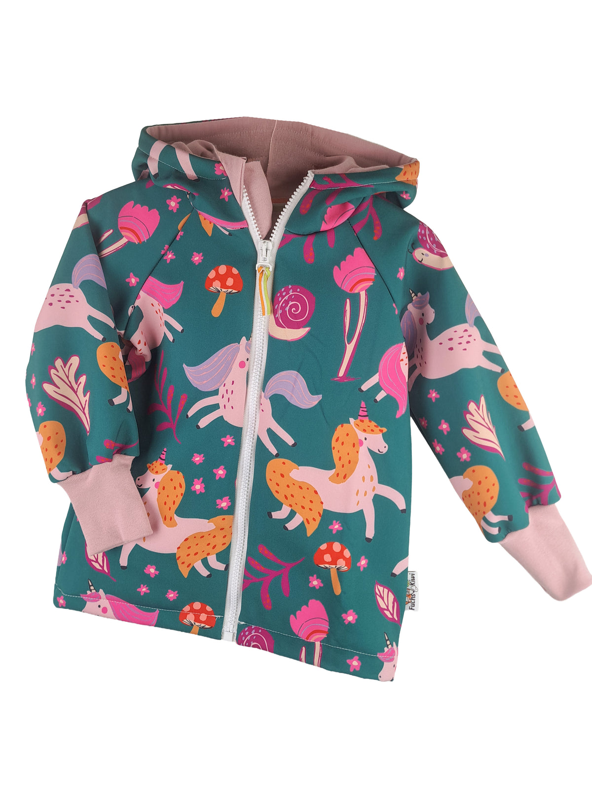 Softshelljacke Einhörner petrol