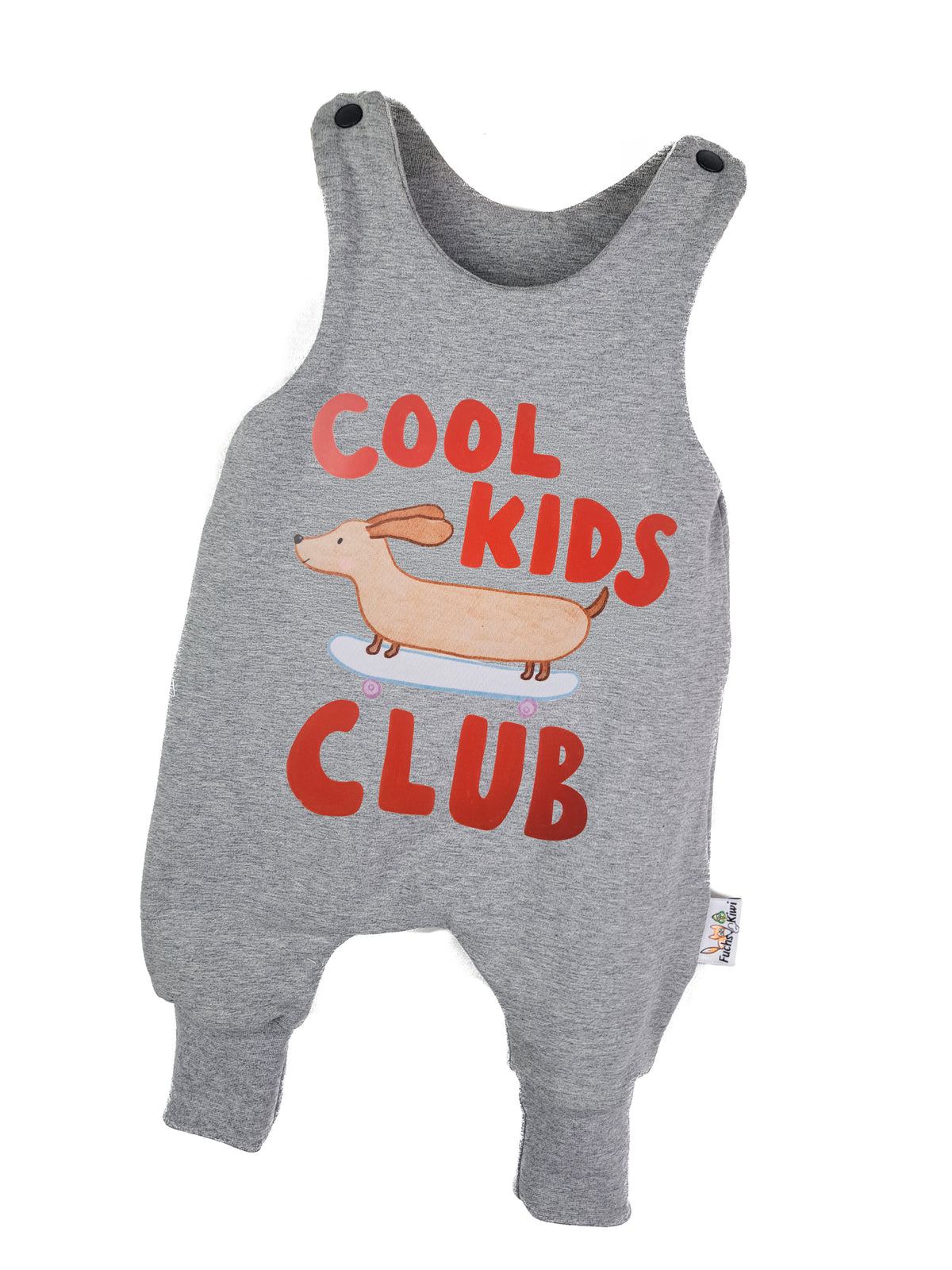 Strampler Cool Kids Club- Patch grau