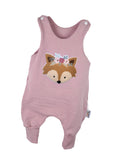 Romper floral fox patch pink
