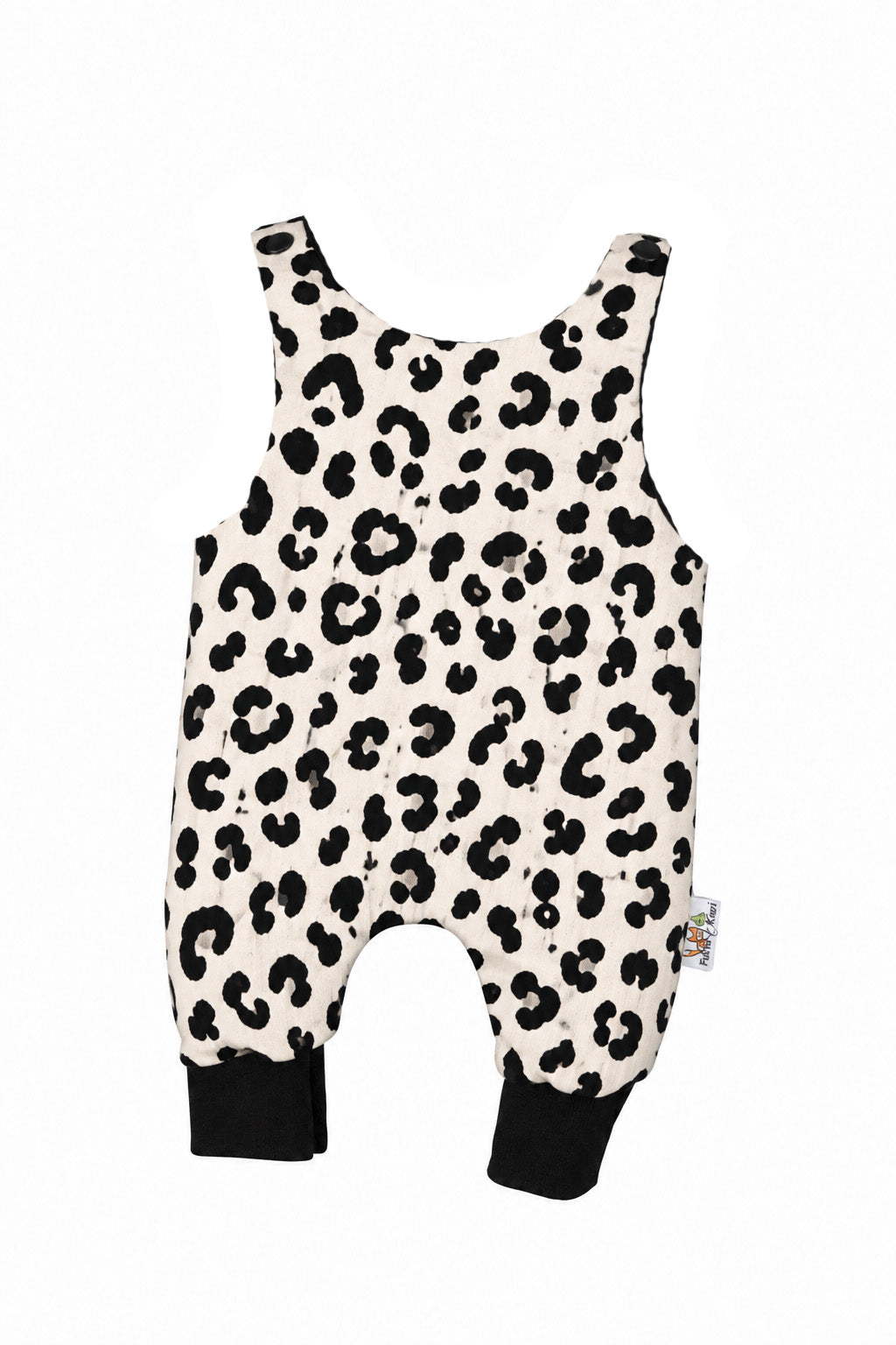 Strampler Feinripp Leo black