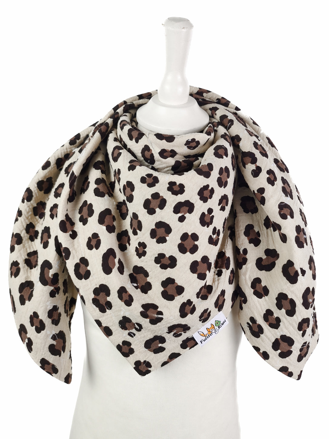 Tuch zum Binden Musselin Leo black